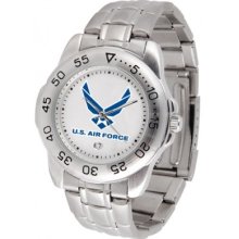 United States Air Force Usaf Mens Ladies Brushed Nickel Finished Sport Watch