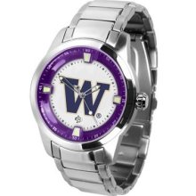 University of Washington Men's Stainless Steel Outdoor Watch