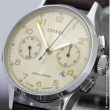 Us Strela | Poljot Chronograph 3133 | Civil Cys Russian Mechanical Watch