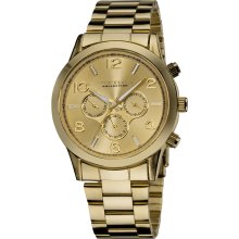 Vernier Ladies Oversized Multi-Function Chronograph Bracelet Watch (Gold-tone)