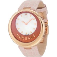 Versace Women's 87q80d498 S111 Pink Perpetuelle Sunray Dial Leather Watch