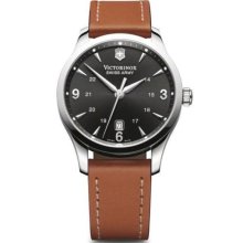 Victorinox 241475 Watch Alliance Mens - Black Dial Stainless Steel Case Quartz Movement