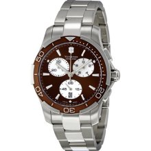 Victorinox Swiss Army Alliance Sport Chronograph Brown Dial Stainless Steel