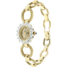 Vintage 18K Yellow Gold & Diamond Ladies Ebel Watch