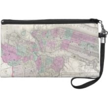 Vintage Map of NYC and Brooklyn (1866) Wristlet