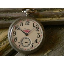 Vintage Molnija Train Locomotive Russian Men's pocket watch USSR Working