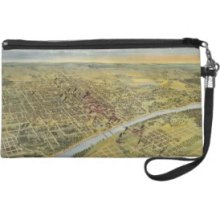 Vintage Pictorial Map of Waco Texas (1892) Wristlet