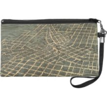 Vintage Pictorial Map of Atlanta (1871) Wristlet Purse