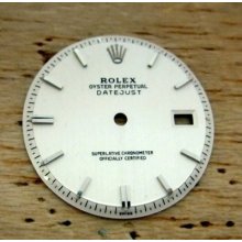 Vintage Rolex Dial Mens Piepan Silver Datejust Nonquick Slow Set Part