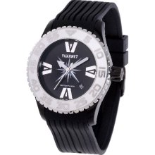 Vuarnet Womens H2O Lady Stainless Watch - Black Rubber Strap - Black Dial - VUAV35.002