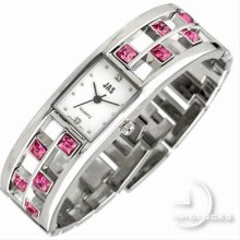 Watches, Womens Fashion Watch, Bangle W/ Pink Stones