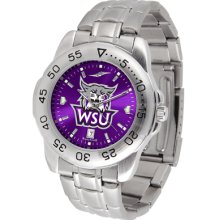 Weber State Wildcats Sport Steel Band AnoChrome-Men's Watch