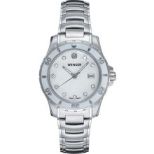 Wenger Ladies Sport White Mother-Of-Pearl Dial Stainless Steel