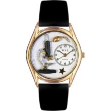 Whimsical Watches C-0640013 Whimsical Womens Science Teacher Black Leather Watch