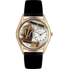 Whimsical watches wc0620002 lawyer black leather and goldto - One Size