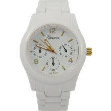 White Acrylic Watch For Women