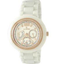 White Ceramic Women's Le Chateau Watch With Day And Date 5818