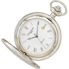 White Dial High Polish Stainless Steel Pocket Watch - 3551