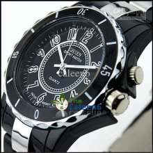 Wholesale Color Light Face Japan Movement Men Watch ,stainless Steel