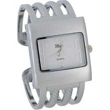 Women's Analog Watch with Stainless Steel Bracelet (White)