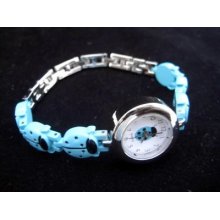 Women's Blue Ladybug Wristwatch Lady Wrist Bug Fashion Quartz Analog Watch