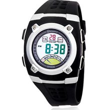 Women's Chronograph Calendar PU Digital Automatic Casual Watches