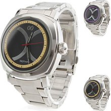 Women's Semi-Circle Style Alloy Analog Quartz Wrist Watch (Silver)