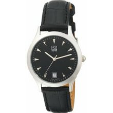 Women's stainless steel watch with leather strap by ESQ Promotional