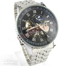 Wristwatch Men Automatic Mechanical Movement Stainless Steel Luxury