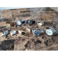 X9 Watch Lot Tissot Seiko Swatch Geneve Jurgensen Gc Guess Chrono Chronograph