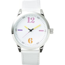 Xhilaration White Color Block Dial Watch