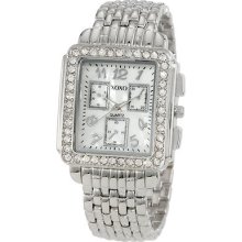 Xoxo Watch Xo5313 Rhinestone Accent Dial Silver Tone Bracelet Womens Watch