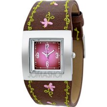 Zou Zou Pink Flower Design Ladies Watch ZRT6010