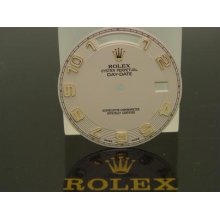 100% Orig Rolex 18k Yellow Gold Day Date Ii Ivory Arabic Concentric Dial 218238