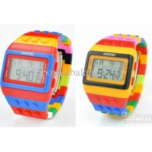 100pcs Classical Plastic Rubber Band Watches Shhors Digital Sports W