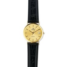 14k Solid Gold Watches - Euro Geneve Solid Gold Men's Watch