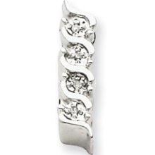 14k White Gold Diamond S Link Slide Spacer