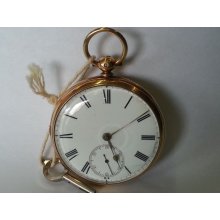 18k Gold Fusee Chain Drive Pocket Watch