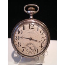 1906 Waltham Sterling Silver Pocket Watch Keeping Time