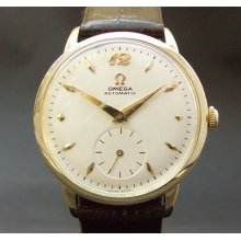 1951 Vintage Omega Bumper Automatic 342 17j Swiss Dress Men 14k Gold Filled