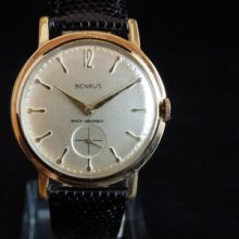 1960's Vintage Men's Benrus. Completely Restored, 90 Days Warranty Silver Dial