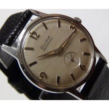 1965 Bulova Men's Swiss 17Jwl 10K Dilver Ultra Thin Watch in Mint Condition