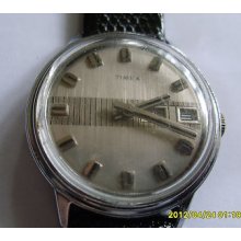 1974 All Original Timex Wind-up Day/date ,keeps Good Time