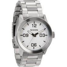 2012 Nixon Mens Private Ss White Dial & Stainless Steel A276 100-00