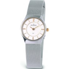 233XSGSC Skagen Ladies Chrome Steel Mesh Watch