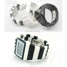 300pcs/lot Classic Plastic Shhors Digital Watch Candy Night Light Wa