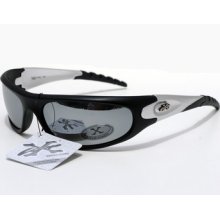 400uv Men Black Silver Mirror X-loop Sunglasses Sports