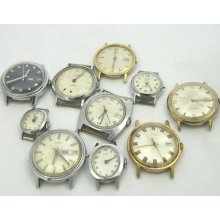 4u2fix Lot Of 10 Mechanical Timex Wristwatches Not Running Stainless Steel