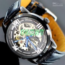 50pcs/lot Wholesale Men's Luxury Automatic Wrist Watch Self-wind Up