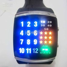 50pcs Multicolor Led Sport Digital Number Candy Silicone Watches Men